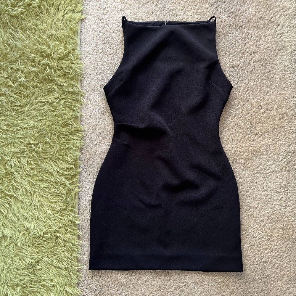 NWOT Aritzia boat neck mini dress - Black, Size S